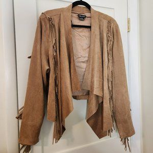 Faux Suede Fringed Jacket